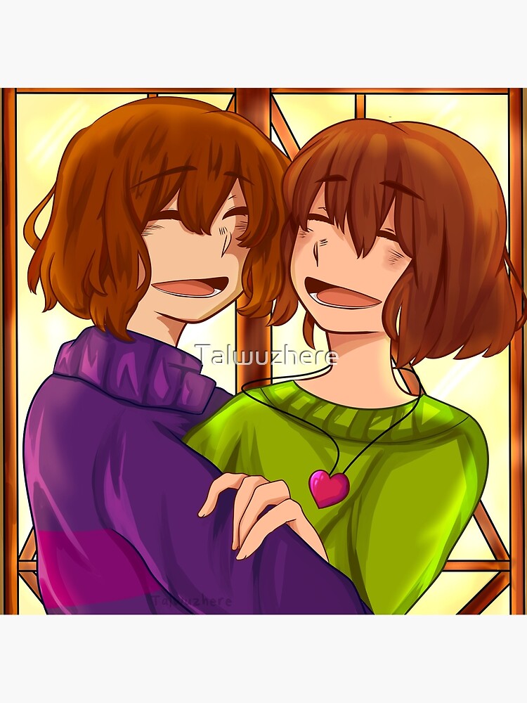 Undertale Frisk Chara Throw Pillow - Image 2