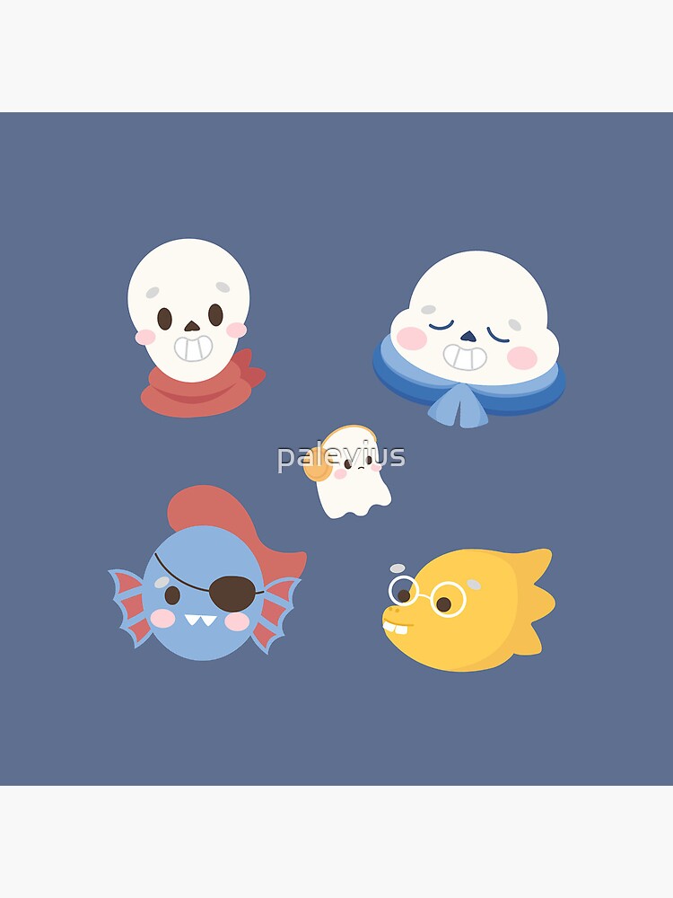 The Undertale Gang Throw Pillow - Image 2