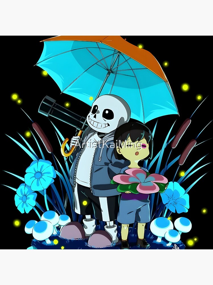 Undertale Sans And Frisk Throw Pillow - Image 2