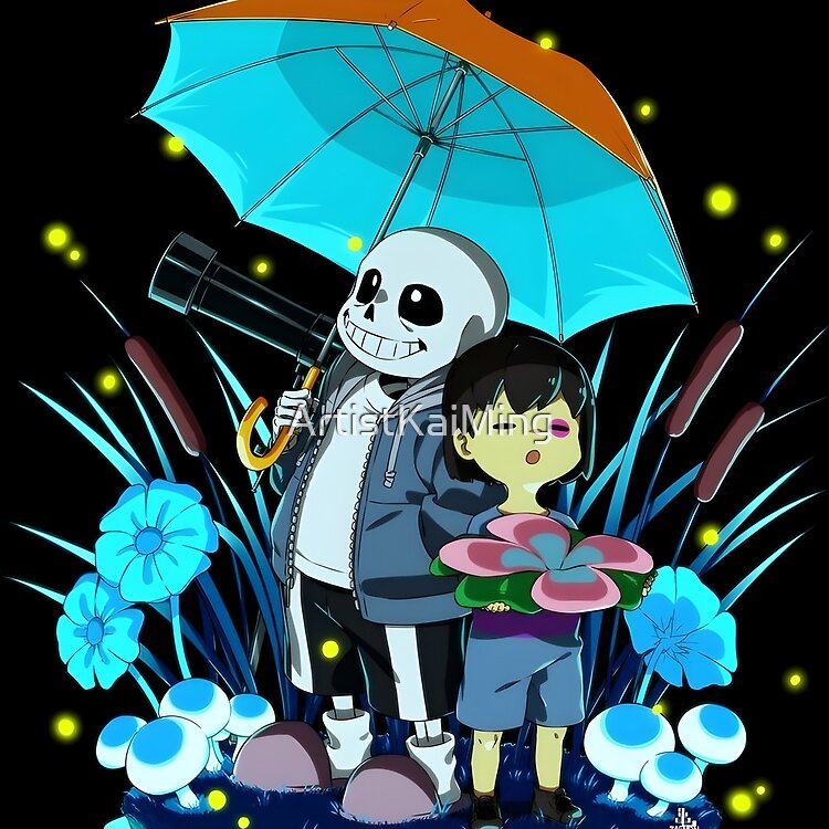 Undertale Sans And Frisk Tote Bag - Image 2