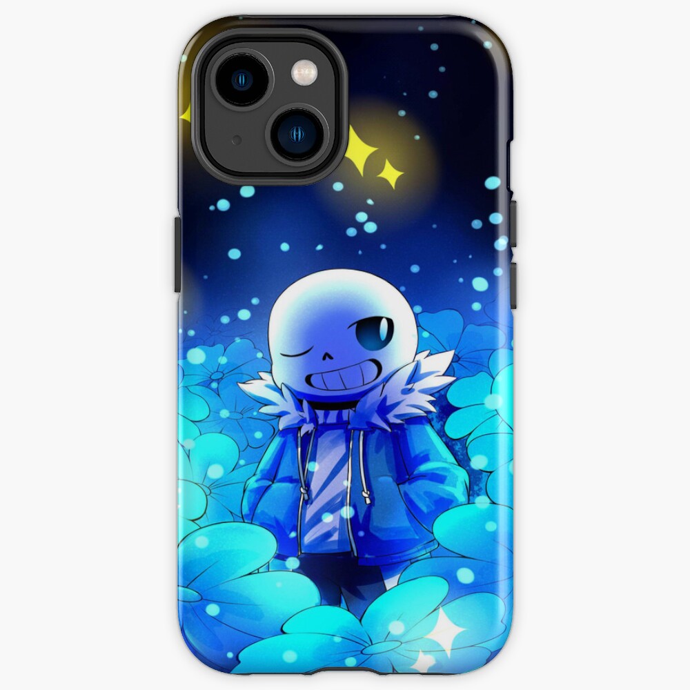 Undertale Sans Blue Flower Iphone Case
