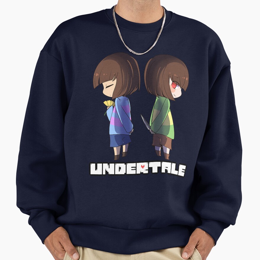 Undertale Chara And Frisk Cute Sweatshirt - Image 5