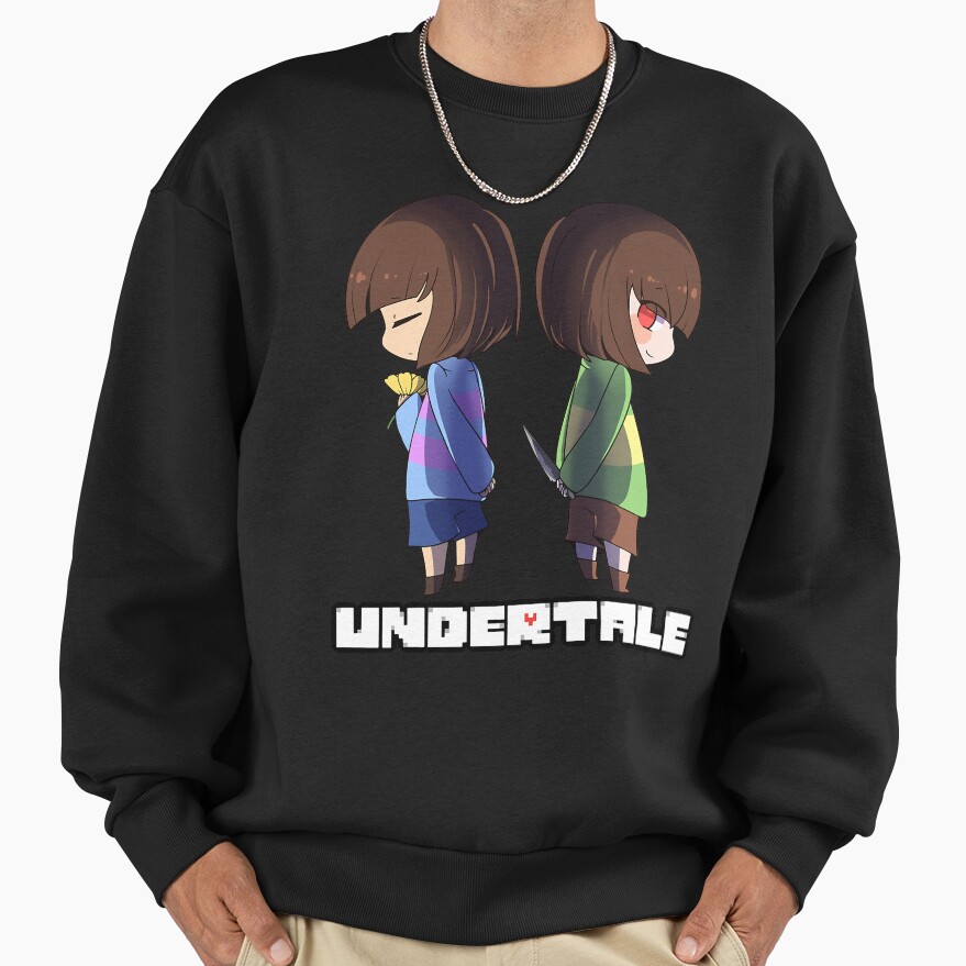 Undertale Chara And Frisk Cute Sweatshirt - Image 3
