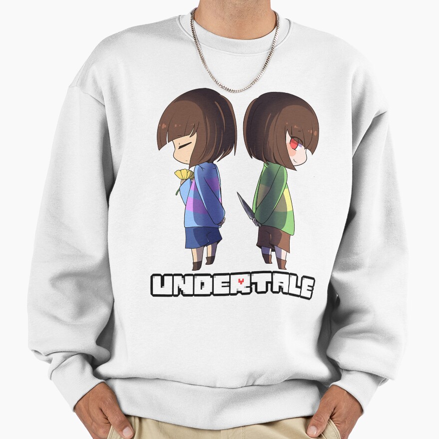 Undertale Chara And Frisk Cute Sweatshirt - Image 2