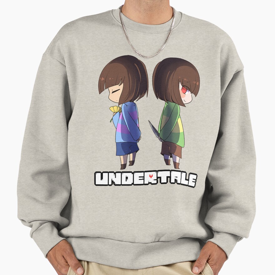 Undertale Chara And Frisk Cute Sweatshirt - Image 4