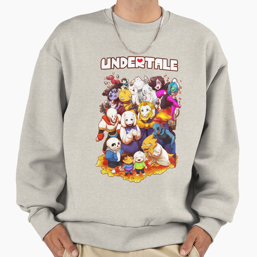 Undertale Video Game Main Characters Funny Design Sweatshirt - Image 3