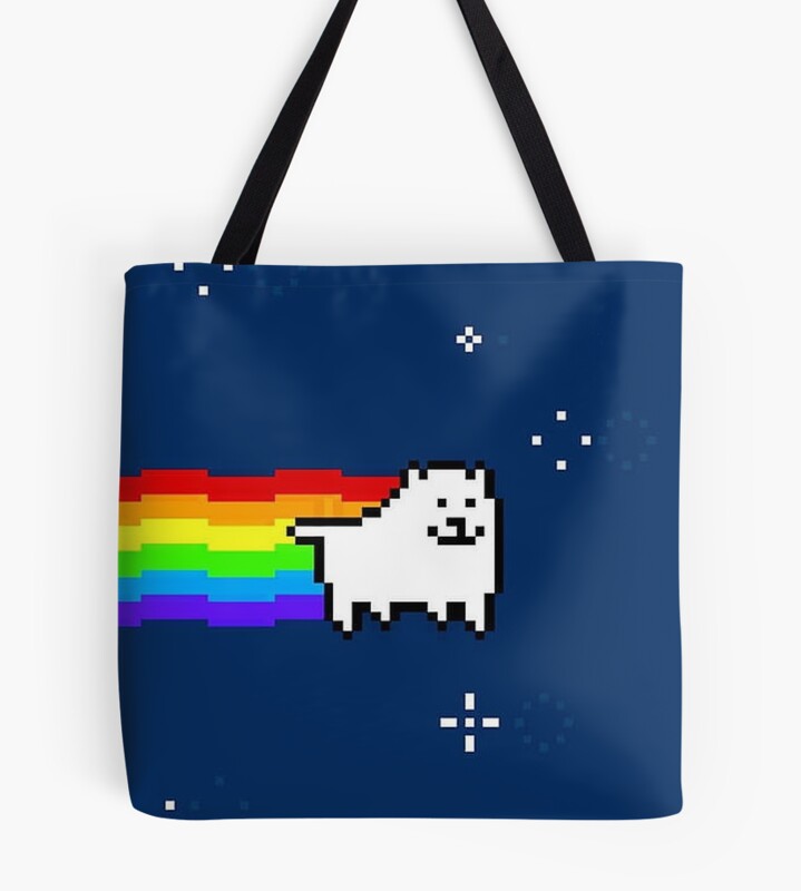 Annoying Dog Rainbow Tote Bag