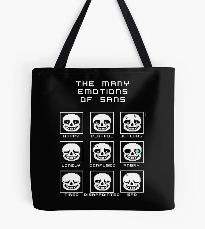 The Many Emotions Of Sans Undertale Tote Bag