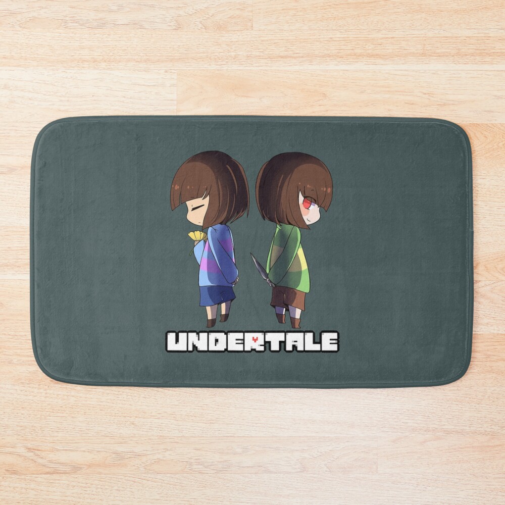 Undertale Chara And Frisk Bath Mat