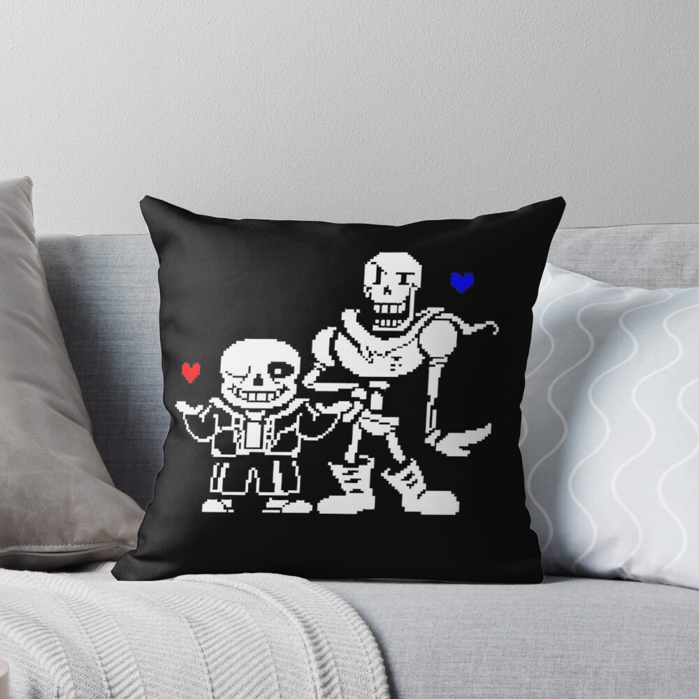 Undertale Sans And Papyrus Throw Pillow