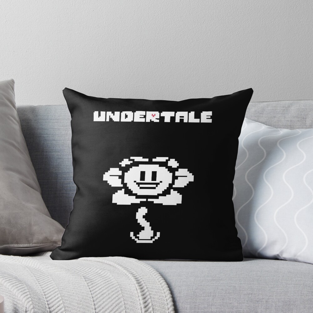 Undertale Flowey Smile Throw Pillow