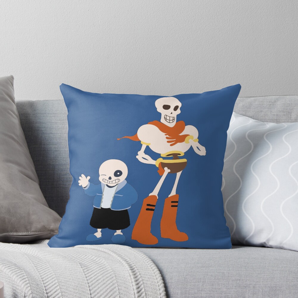 Undertale Sans And Papyrus Amazing Design Throw Pillow