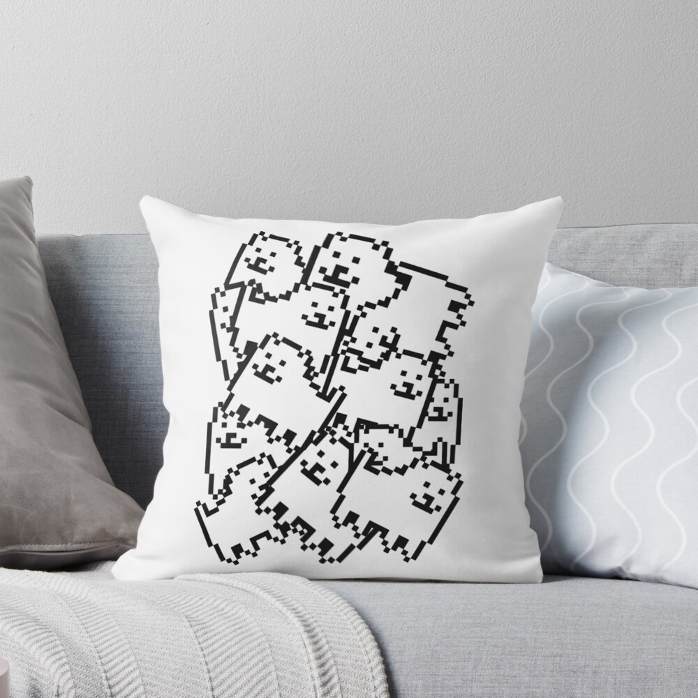 Undertale Annoying Dog Collage Throw Pillow
