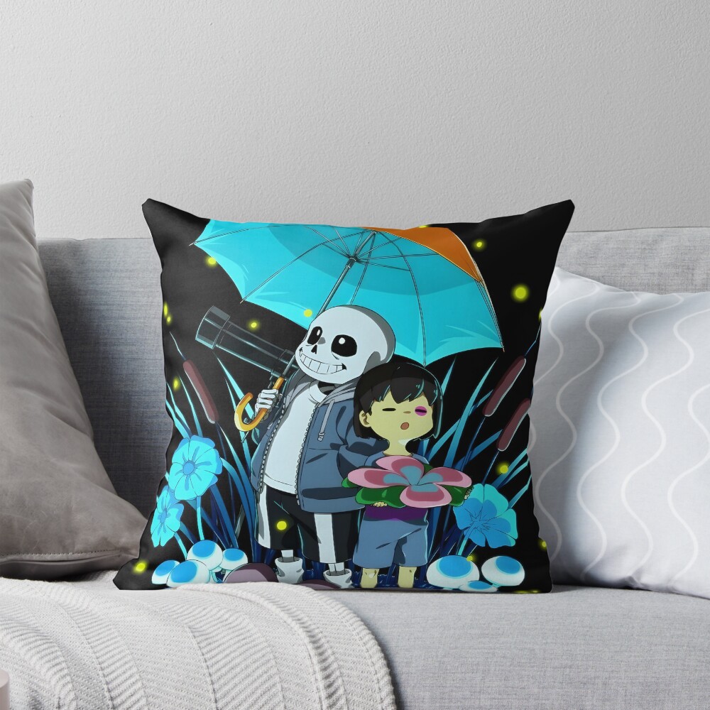 Undertale Sans And Frisk Throw Pillow